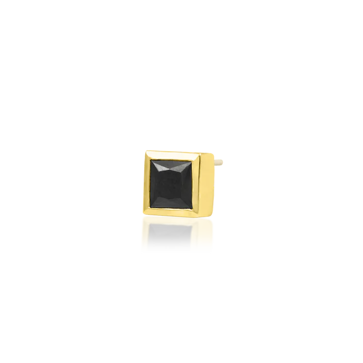 Square bezel Black CZ