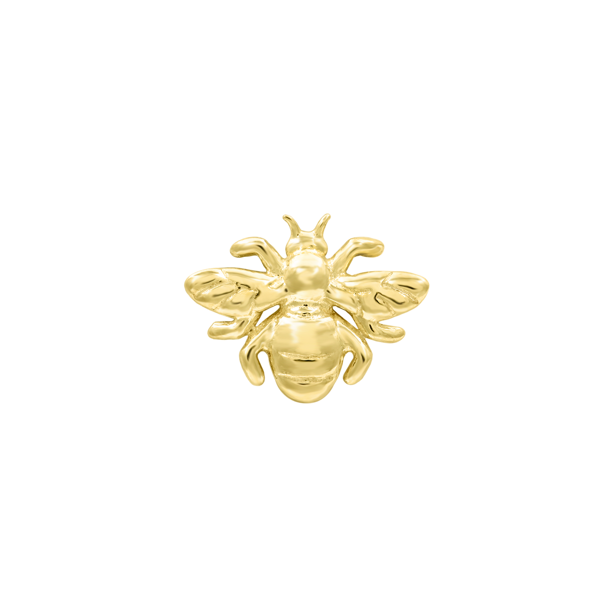 14ct yellow gold threadless Bee Holier end, Loughborough Origins Body Art