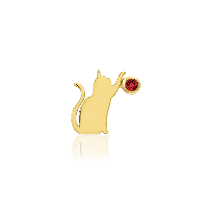 Cat/Laser with Garnet CZ