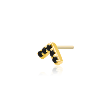 Gold Chevron Black CZ