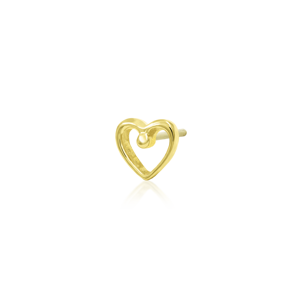 14ct yellow gold threadless For Your Sleeve end, Loughborough Origins Body Art