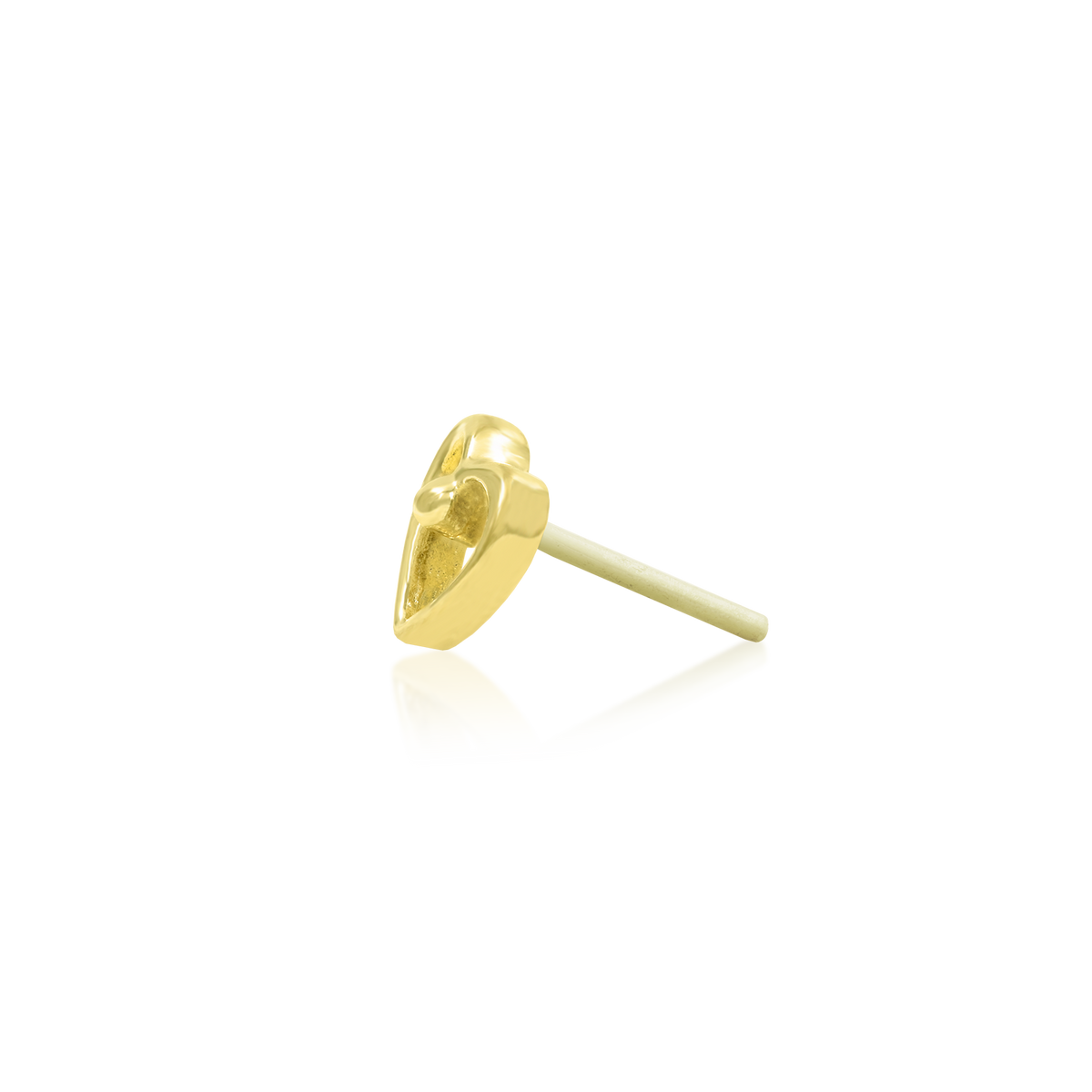 14ct yellow gold threadless For Your Sleeve end, Loughborough Origins Body Art