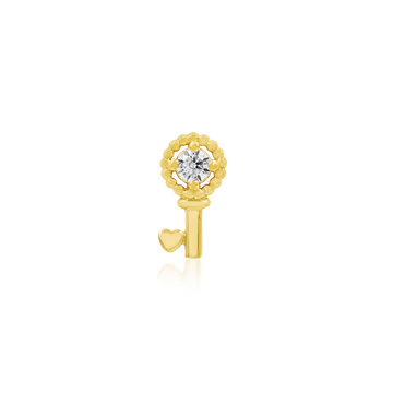 Gold Key with Heart