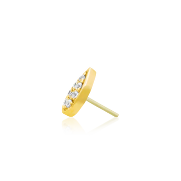 Gold Pear with CZ Stones