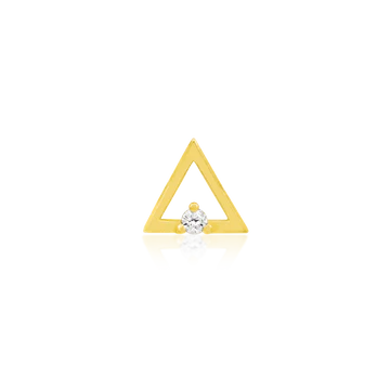 Gold Triangle with CZ stone