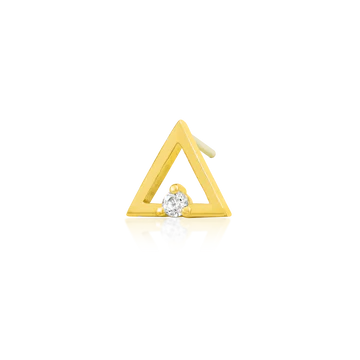 Gold Triangle with CZ stone