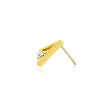 Gold Triangle with CZ stone