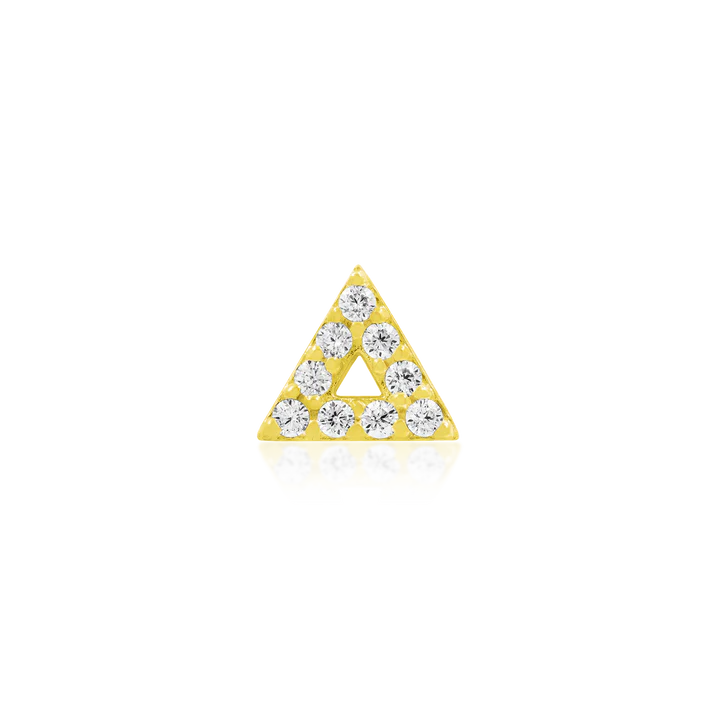 Gold Triangle with CZ stones