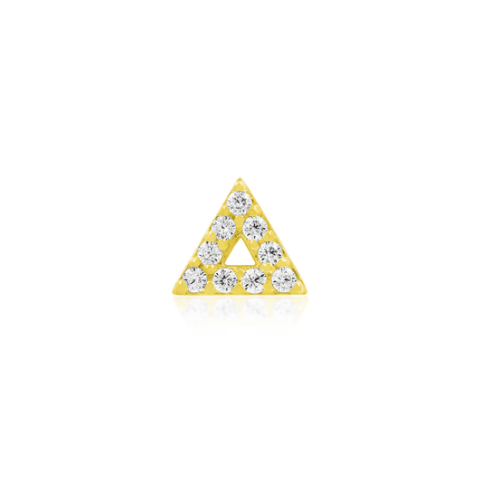 Gold Triangle with CZ stones