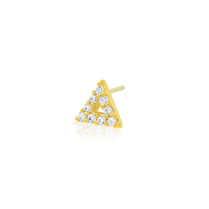 Gold Triangle with CZ stones