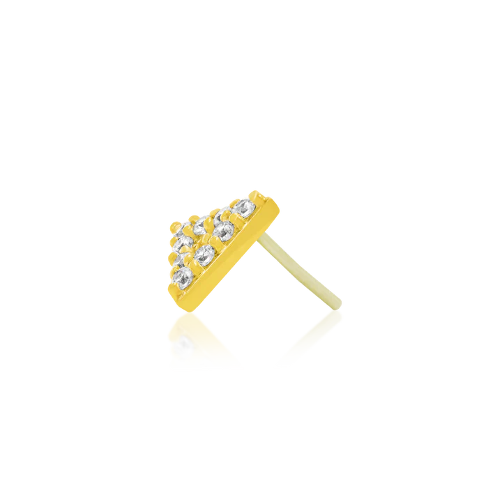 Gold Triangle with CZ stones