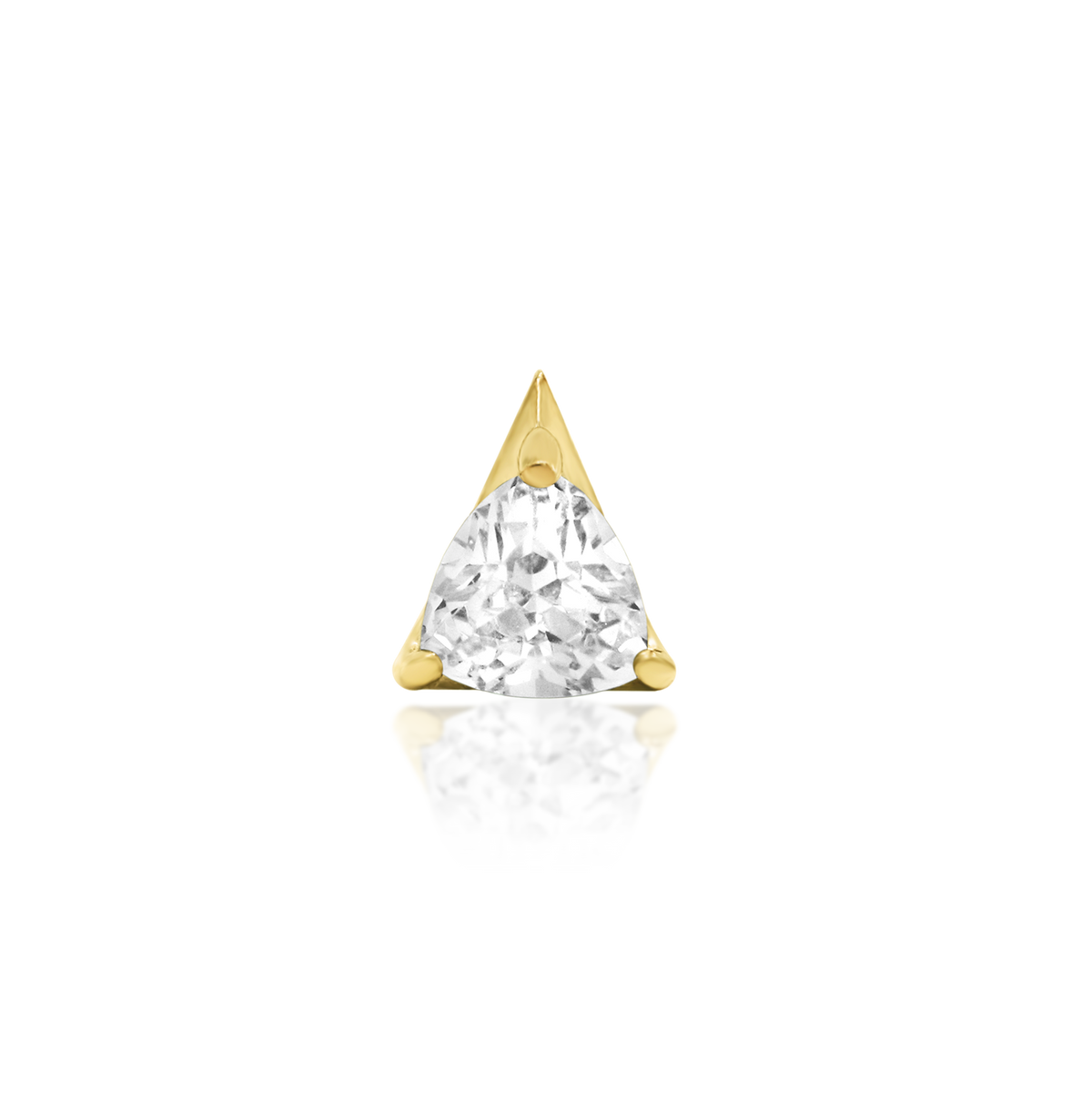 14ct yellow gold threadless Griselda end, Loughborough Origins Body Art