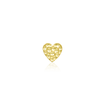 Gold Hammered Heart