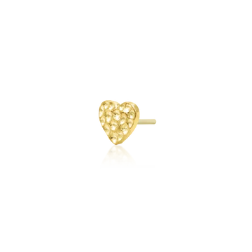 Gold Hammered Heart