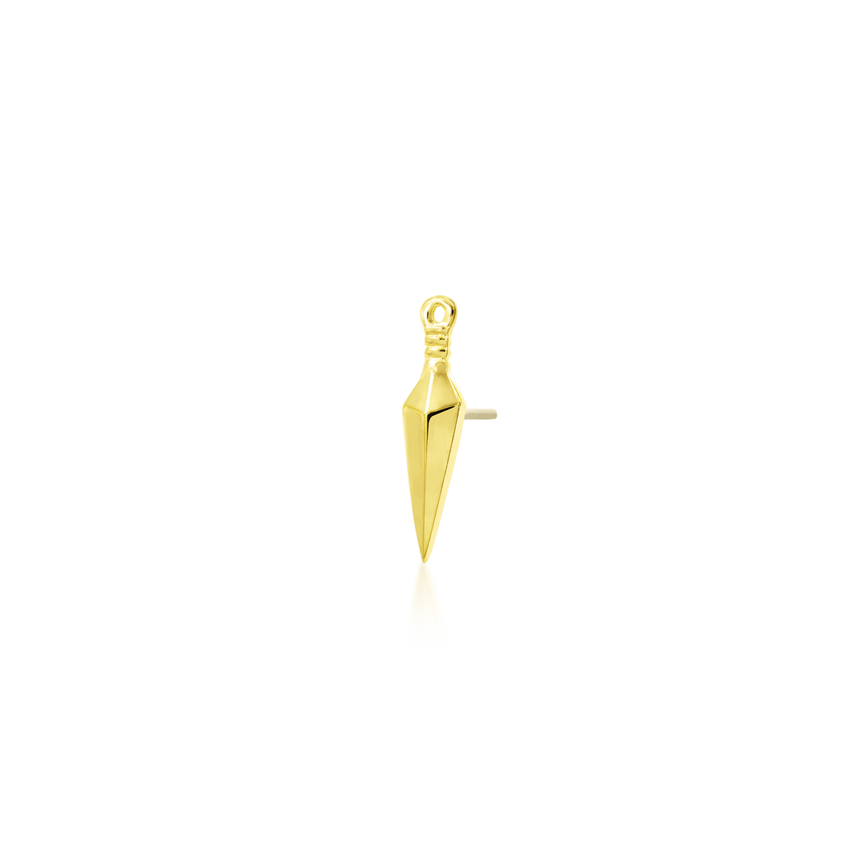 14ct yellow gold threadless Harpe end, Loughborough Origins Body Art
