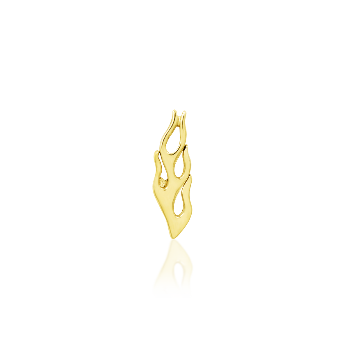 14ct yellow gold threadless Hot Rod end, Loughborough Origins Body Art