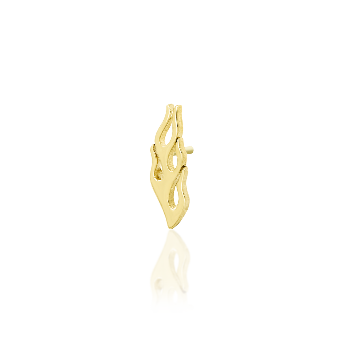 14ct yellow gold threadless Hot Rod end, Loughborough Origins Body Art
