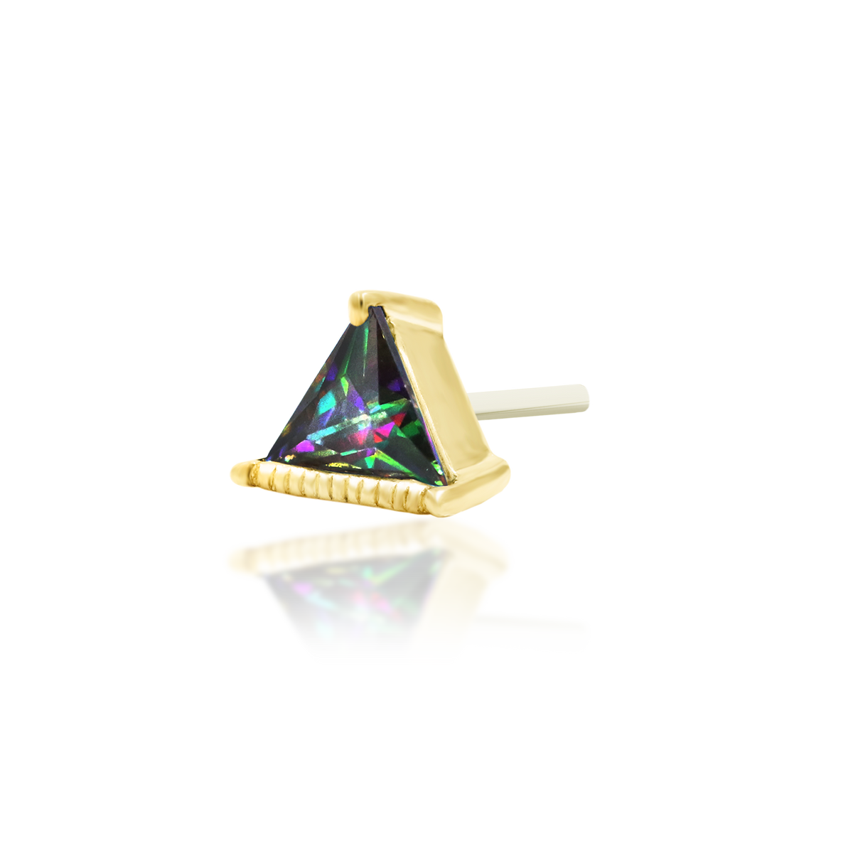 14ct yellow gold threadless King Mystic end, Loughborough Origins Body Art