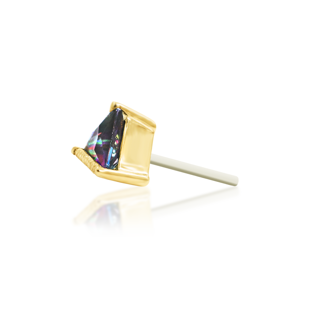 14ct yellow gold threadless King Mystic end, Loughborough Origins Body Art