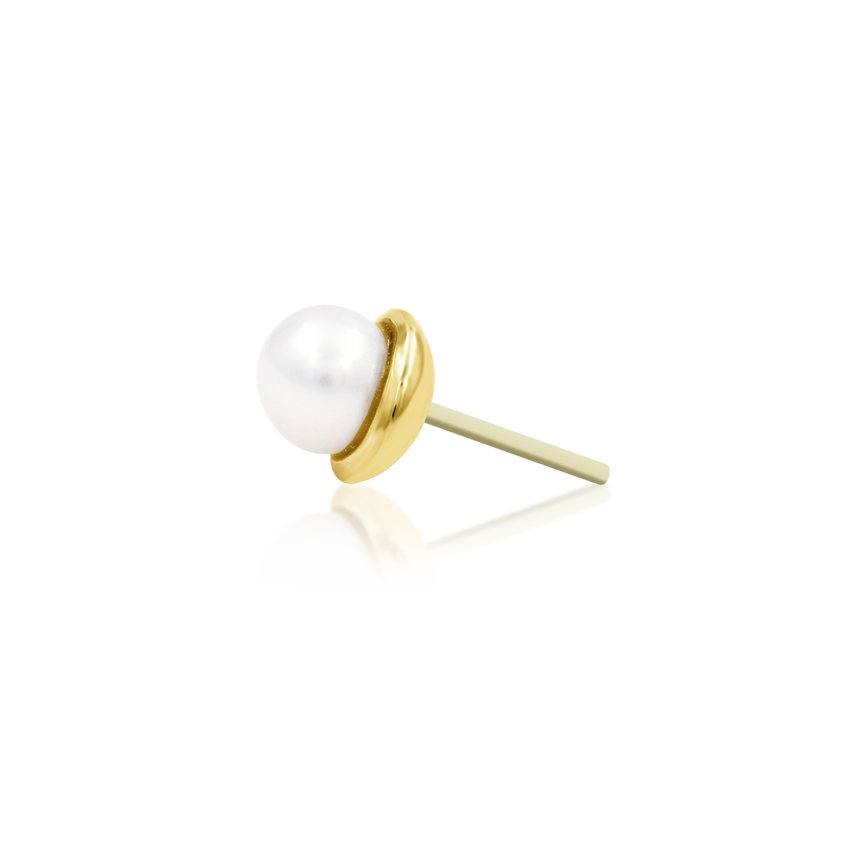 14ct yellow gold threadless Lacey end, Loughborough Origins Body Art