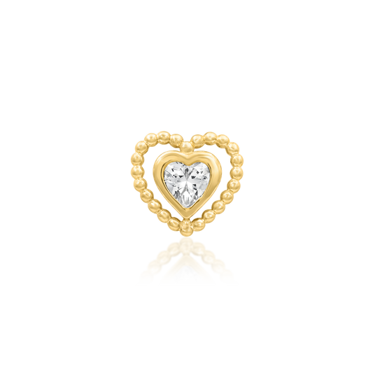 Gold Heart Beads implant-grade studio PNG