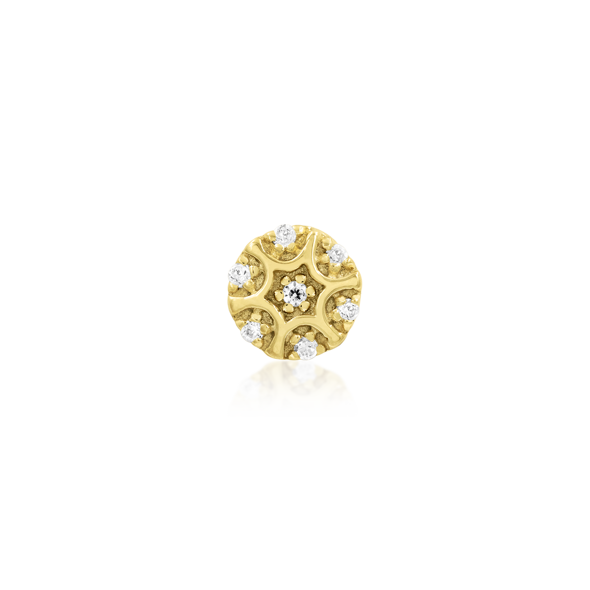 14ct yellow gold threadless Nuala Gold Threadless End end, Loughborough Origins Body Art