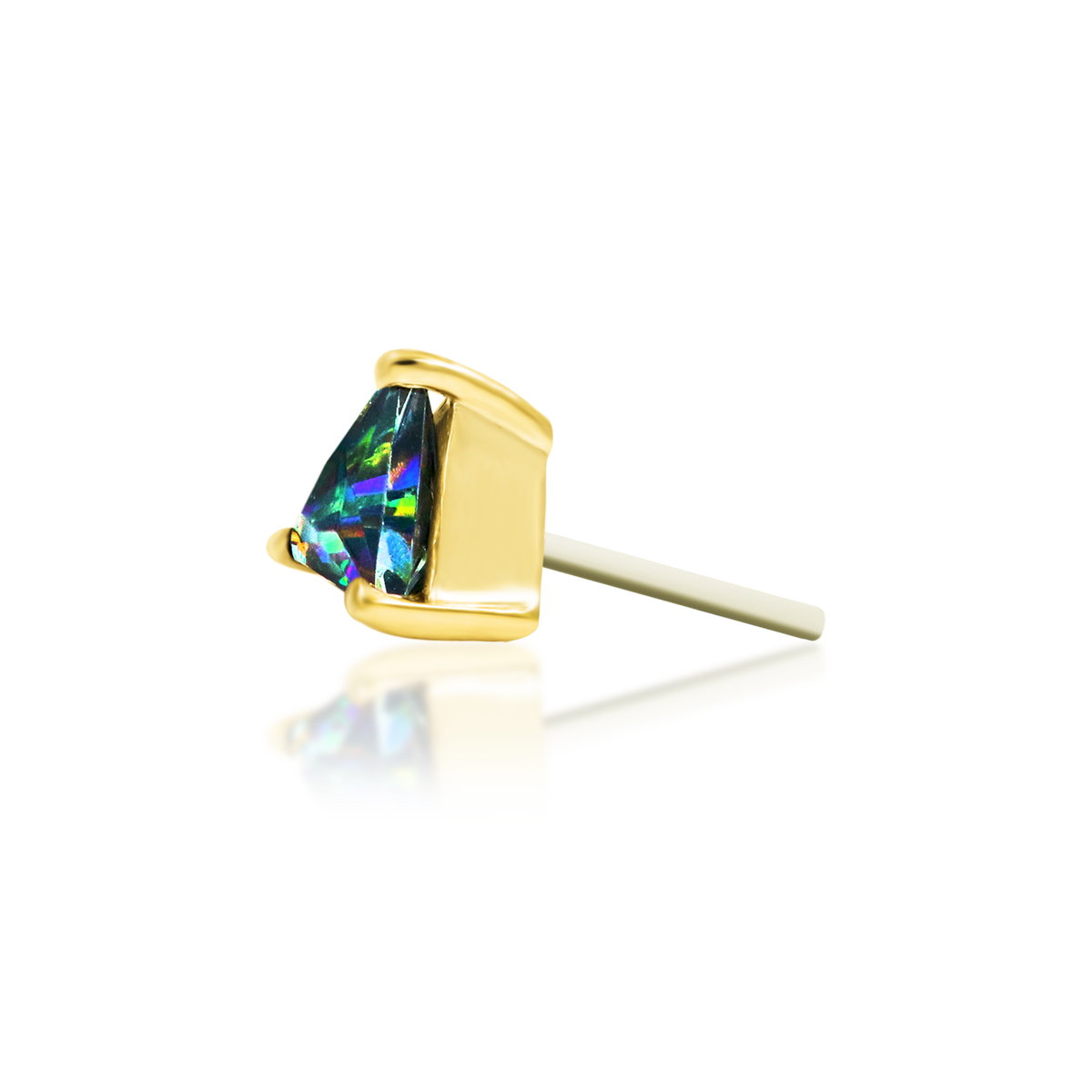 14ct yellow gold threadless Prince Mystic end, Loughborough Origins Body Art