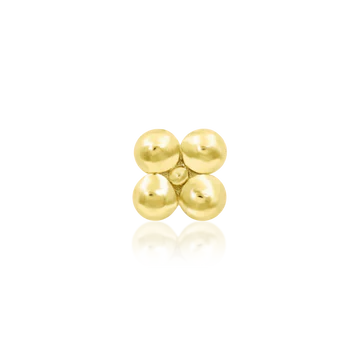 Gold Square Quad-Bead
