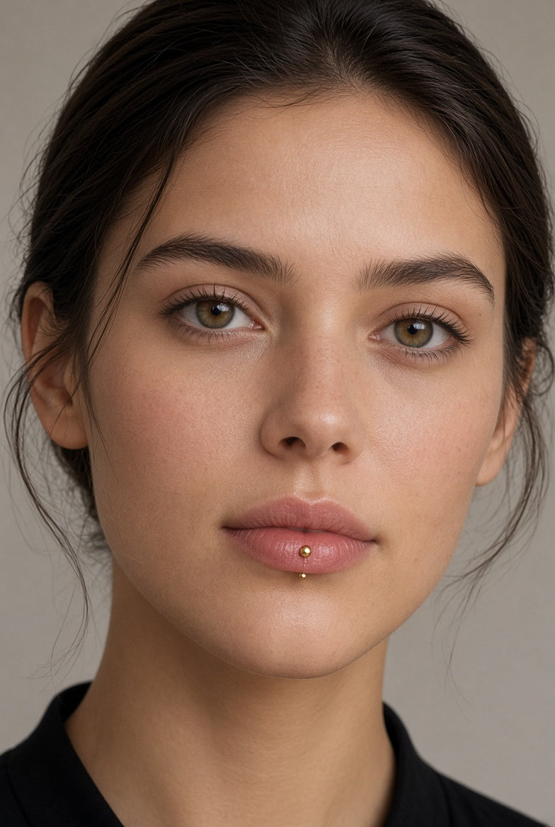 Vertical Lip Piercing